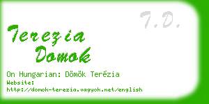 terezia domok business card
